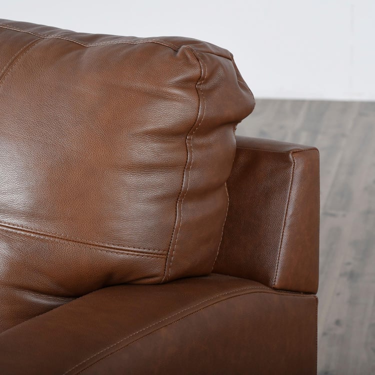 Vista Half Leather 2-Seater Sofa - Brown