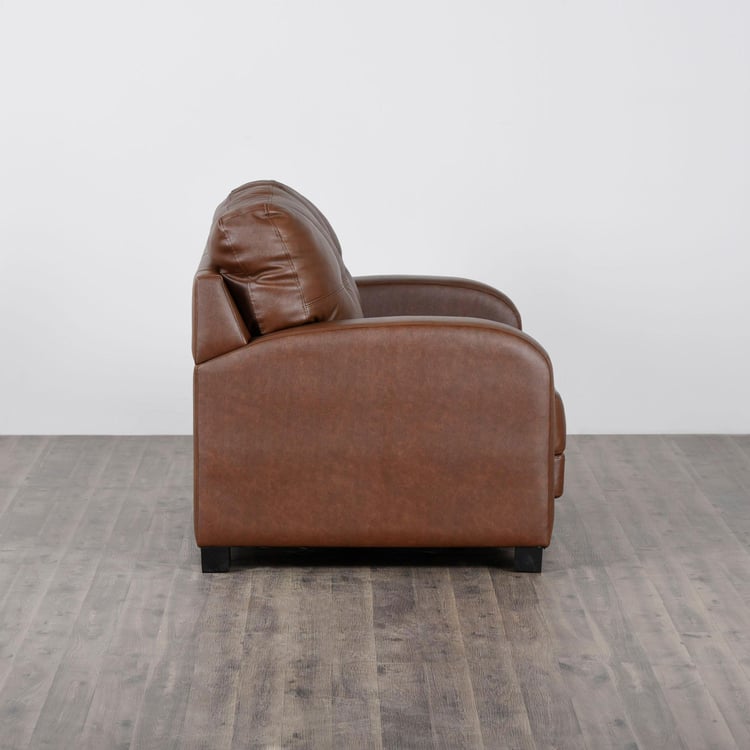 Vista Half Leather 2-Seater Sofa - Brown