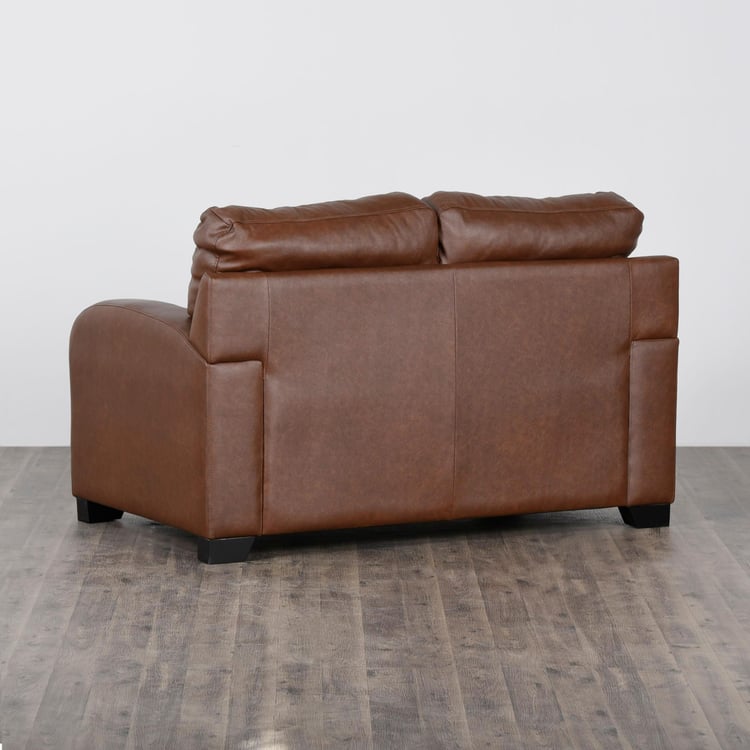 Vista Half Leather 2-Seater Sofa - Brown