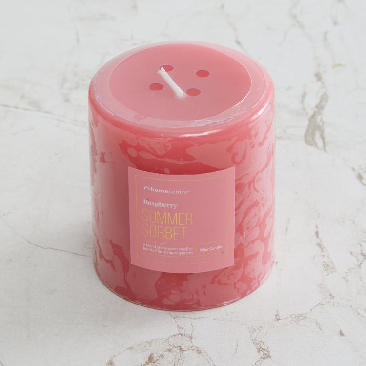 Redolence Raspberry Scented Pillar Candle