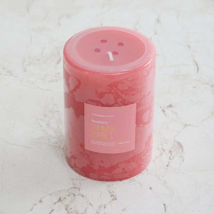 Redolence Raspberry Scented Pillar Candle