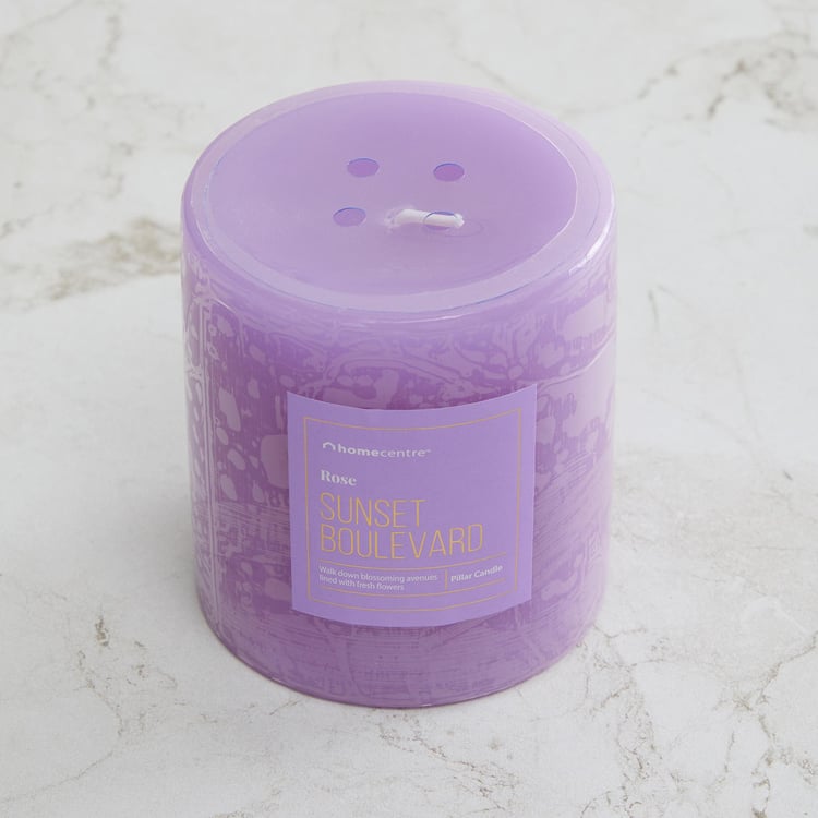 Redolence Rose Scented Pillar Candle