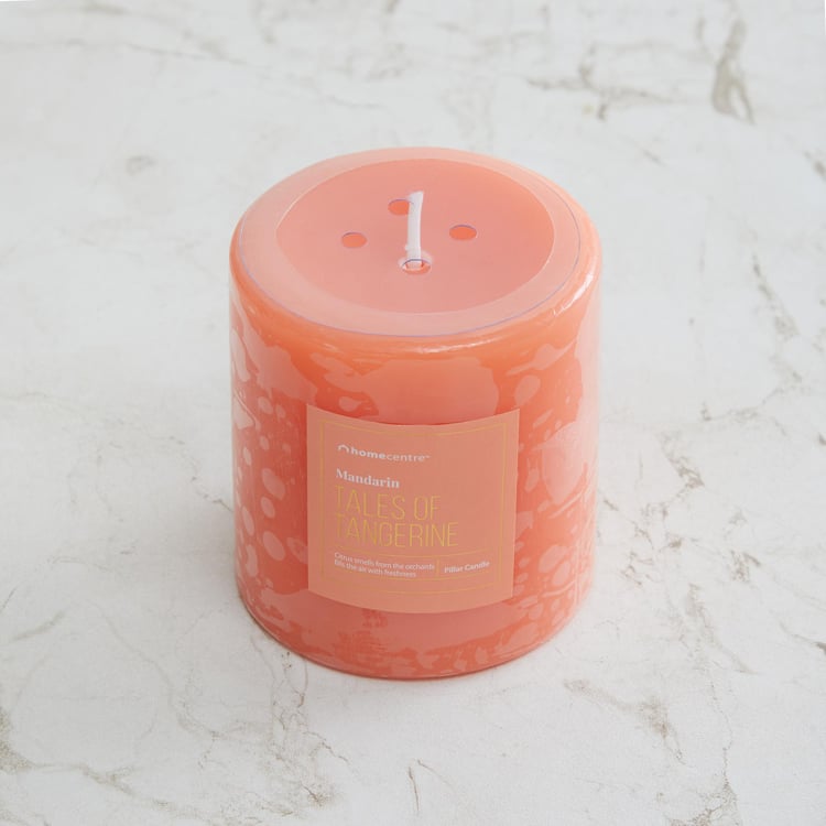 Redolence Mandarin Scented Pillar Candle