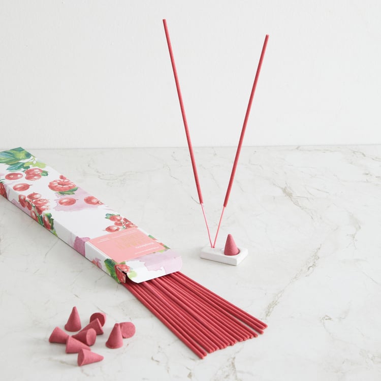 Redolence 31Pcs Raspberry Incense Sticks with Holder