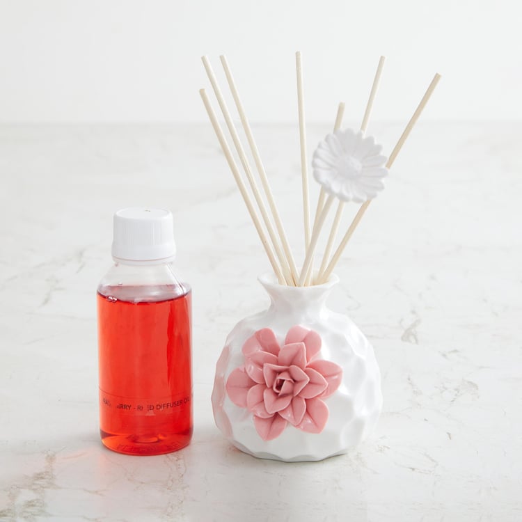 Redolence Ceramic Raspberry Reed Diffuser Set