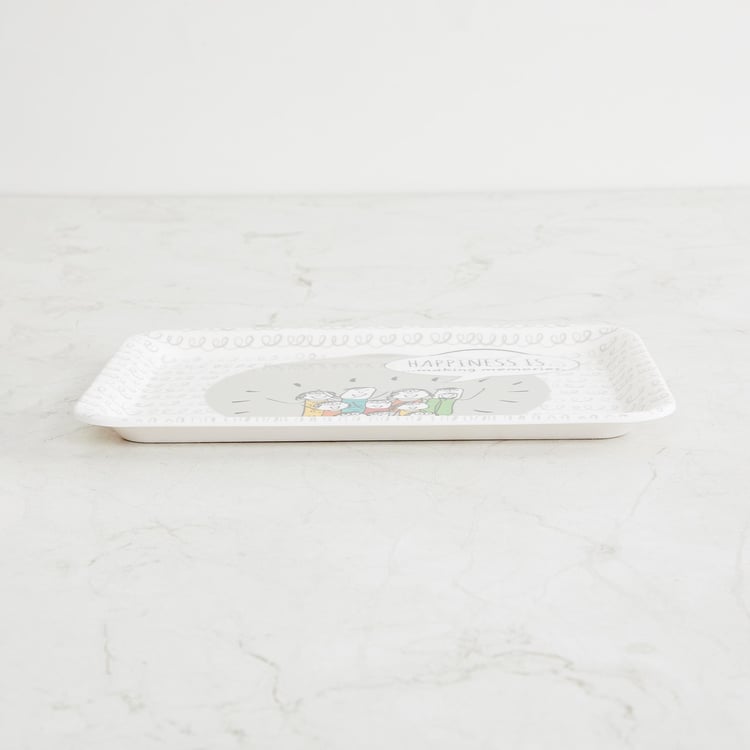 Melina Aleka Happiness Printed Tray- Set of 2