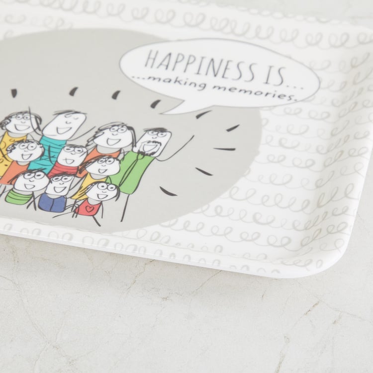 Melina Aleka Happiness Printed Tray- Set of 2