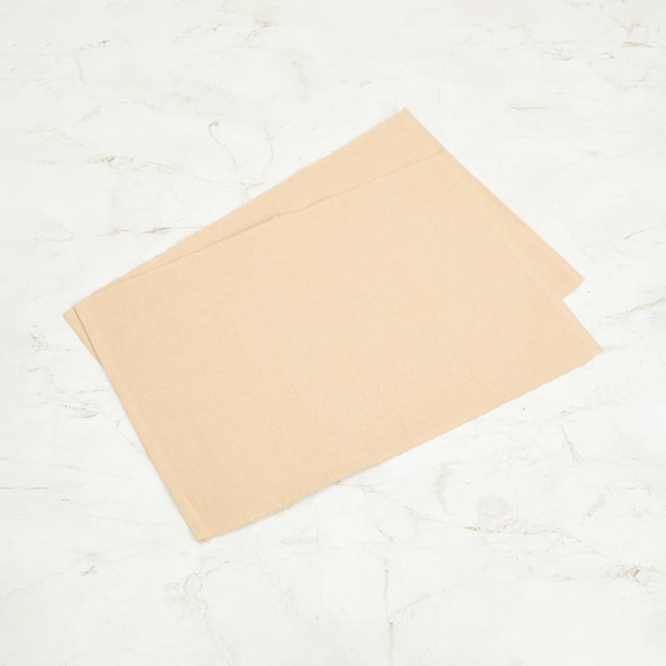 Kale Solid Placemat - Cotton - Placemat: 33 cm x 48 cm -Beige