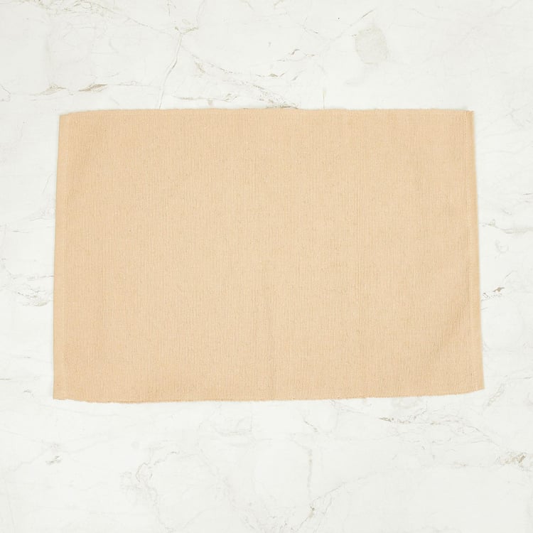 Kale Solid Placemat - Cotton - Placemat: 33 cm x 48 cm -Beige