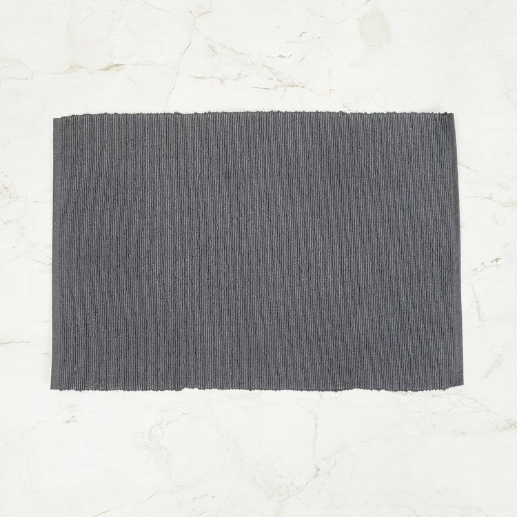 Kale Textured Placemat - Cotton - 33 cm x 48 cm -Grey