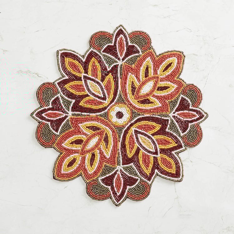 Tree Of Life Embellish Placemat - Glass - Placemat - 35 cm - Red