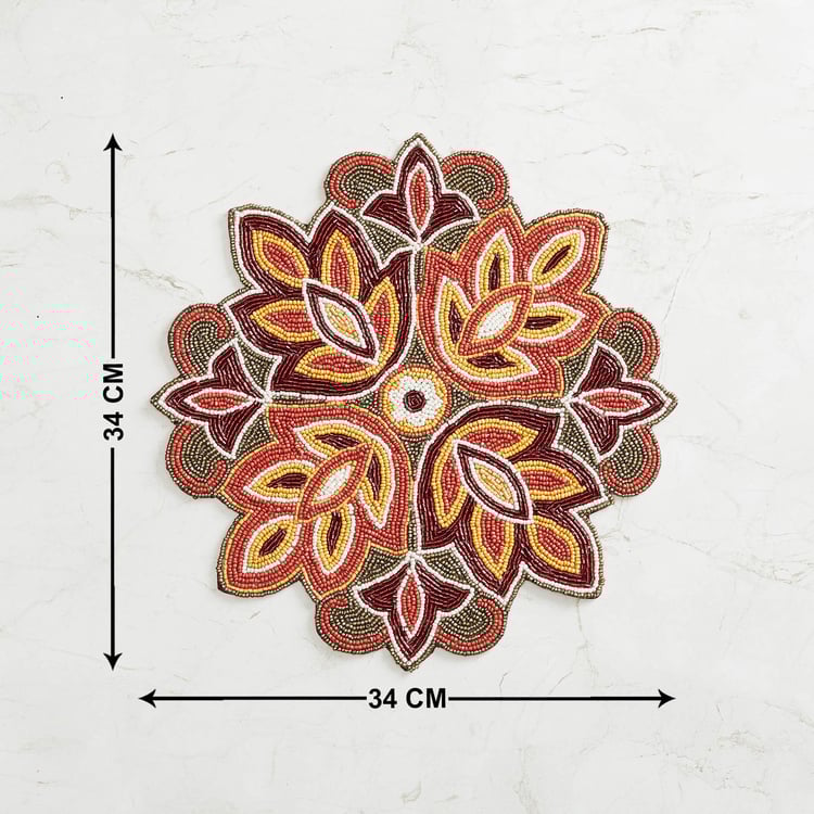 Tree Of Life Embellish Placemat - Glass - Placemat - 35 cm - Red