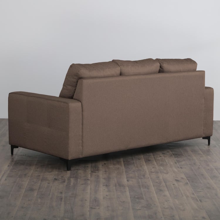 Allen Fabric 3-Seater Sofa - Brown