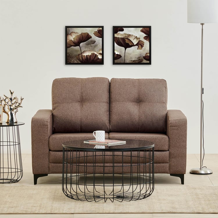 Allen Fabric 2-Seater Sofa - Brown
