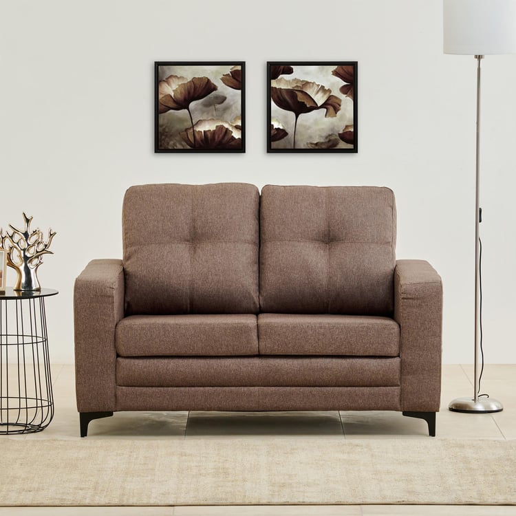 Allen Fabric 2-Seater Sofa - Brown