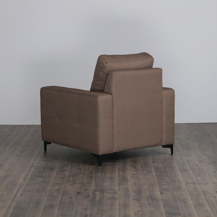 Allen Fabric 1-Seater Sofa - Brown
