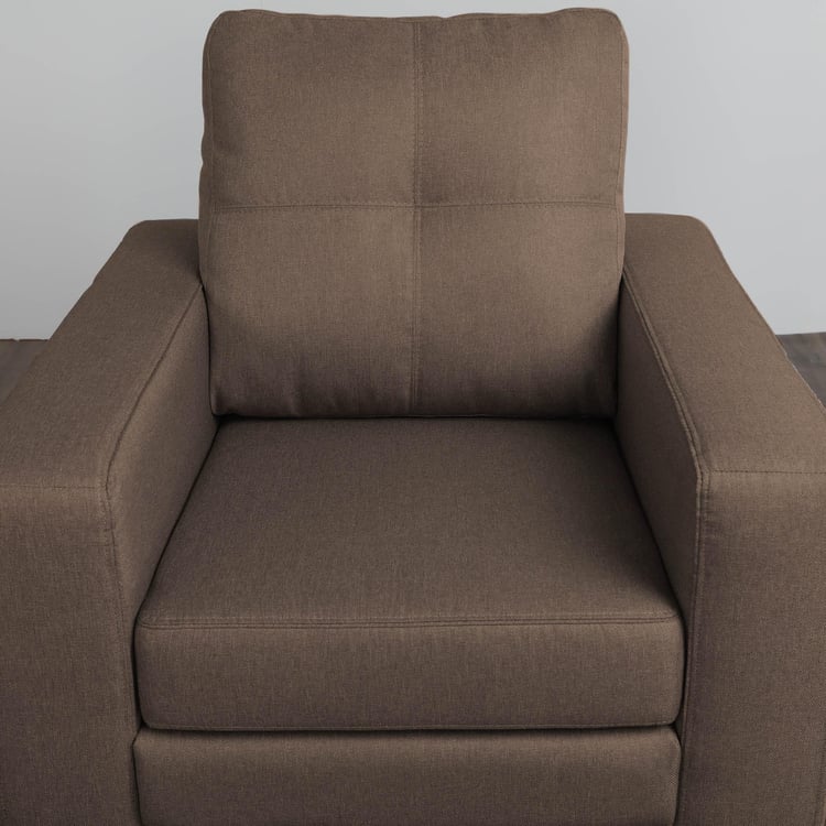 Allen Fabric 1-Seater Sofa - Brown