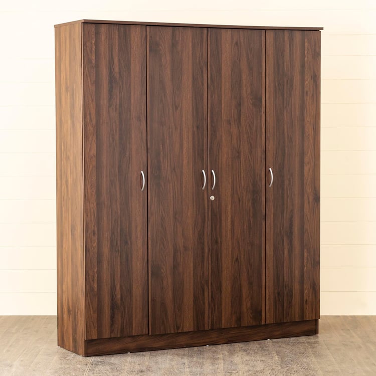 Helios Lewis 4-Door Wardrobe - Brown