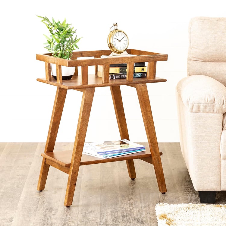 Poppy End Table - Brown