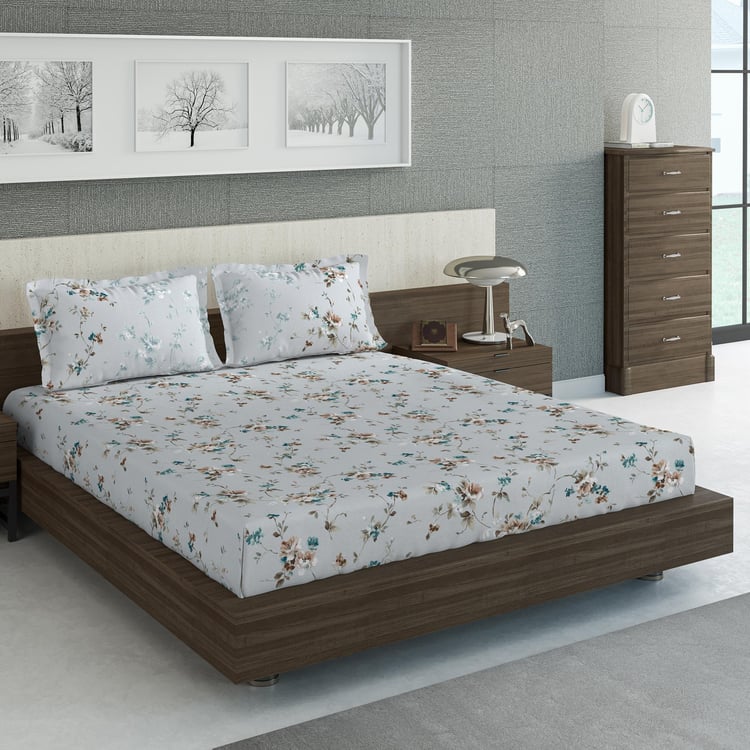 D'DECOR Vista Collection Printed 3-Pc. Double Bedsheet Set - 2.29 x 2.74 m