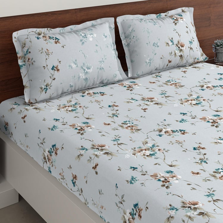 D'DECOR Vista Collection Printed 3-Pc. Double Bedsheet Set - 2.29 x 2.74 m