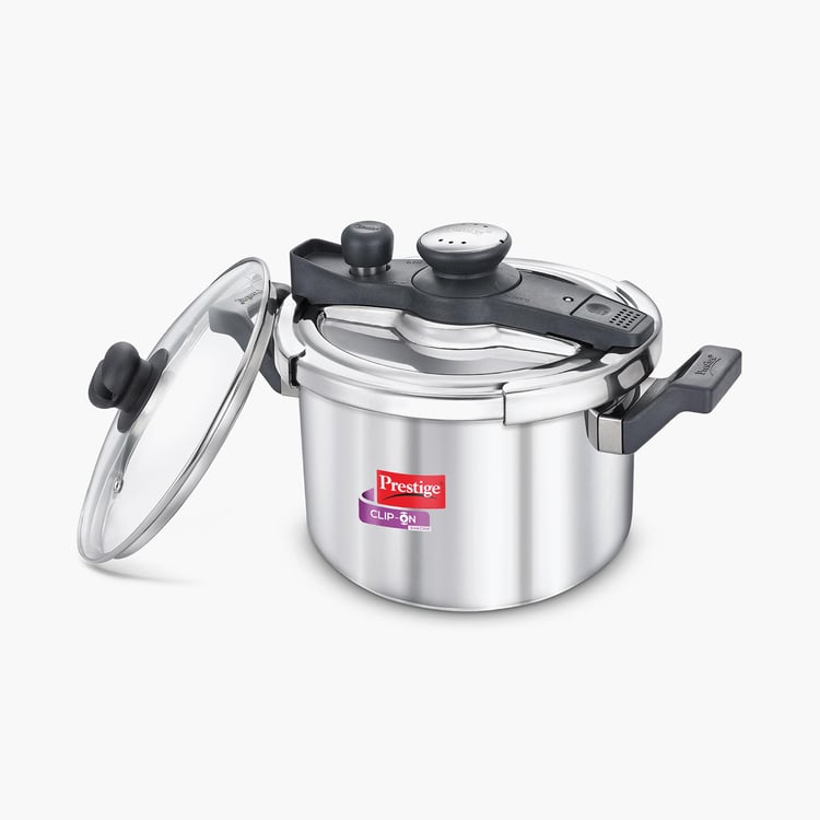 PRESTIGE Clip-On Svacch Pressure Cooker with Lid - 5 L