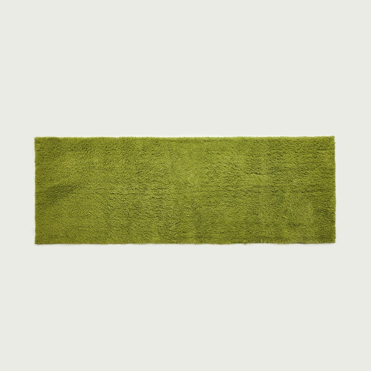 Colour Connect Solid Single Pc. Bath Runner - 45 cmL x 130 cmW - Polyester - Green