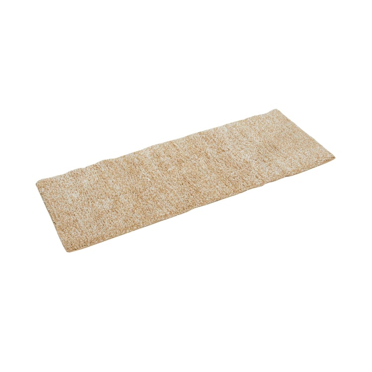 Pristine Textured Single Pc. Bath Rug - 45 cmL x 130 cmW - Polyester - Beige