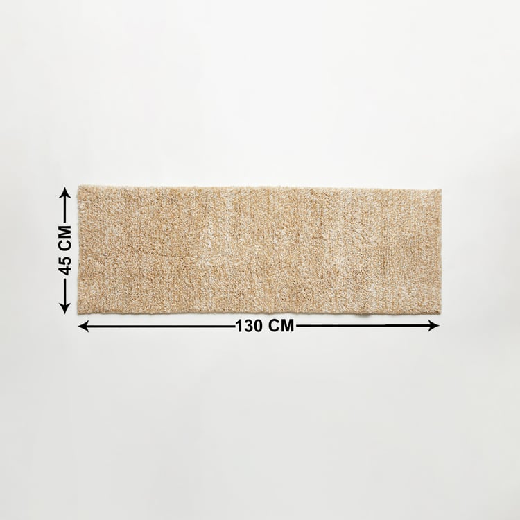 Pristine Textured Single Pc. Bath Rug - 45 cmL x 130 cmW - Polyester - Beige