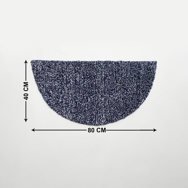 Pristine Solid Single Pc. Mat - 80 cmL x 80 cmW - Polyester - Blue