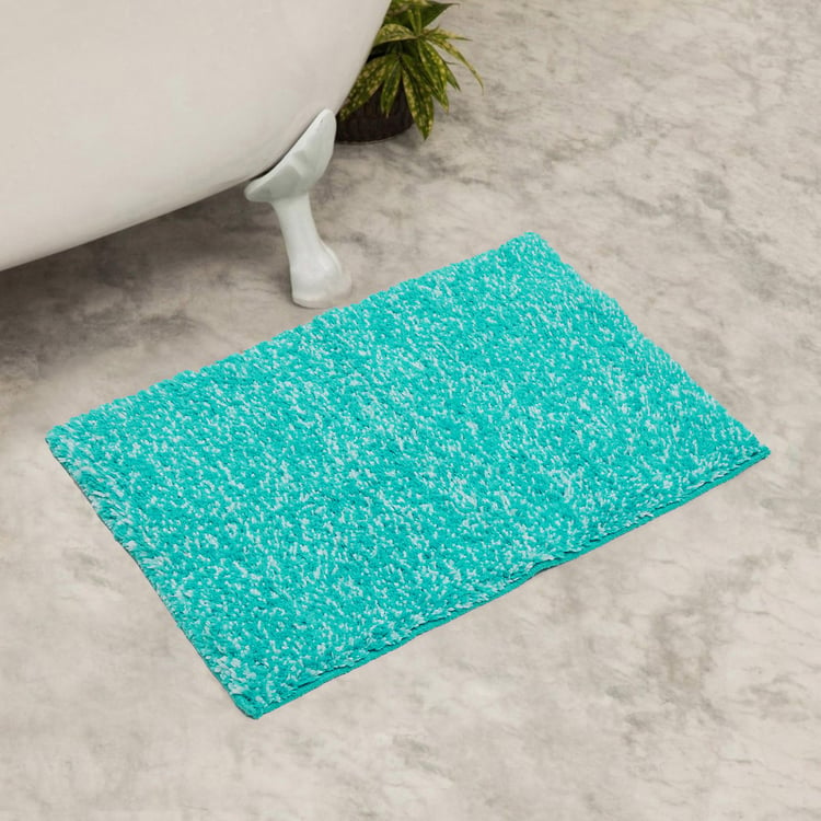 Pristine Solid Single Pc. Bath Mat - 40 cmL x 60 cmW - Polyester - Blue