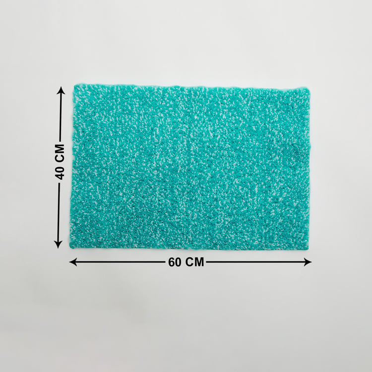 Pristine Solid Single Pc. Bath Mat - 40 cmL x 60 cmW - Polyester - Blue