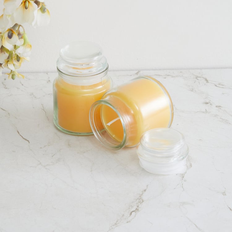 Colour Connect Set of 2 Lemongrass Scented Jar Candles