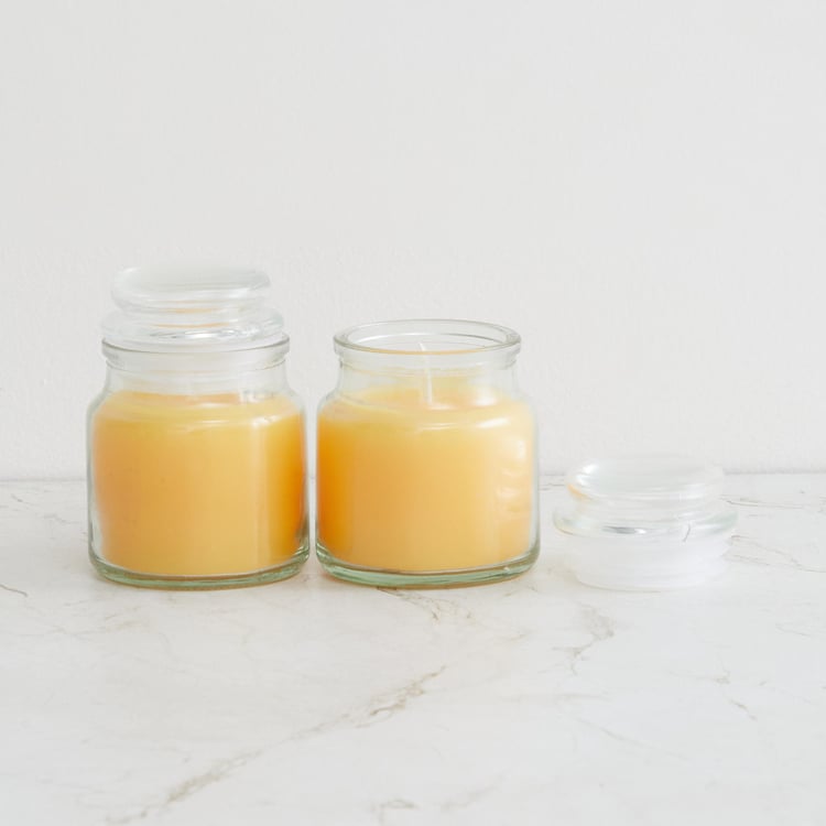 Colour Connect Set of 2 Lemongrass Scented Jar Candles