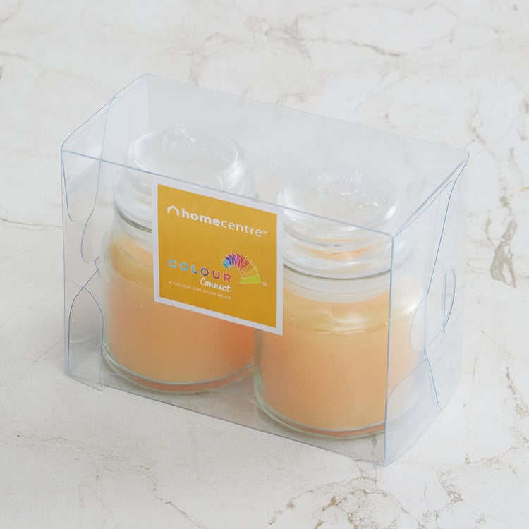 Colour Connect Set of 2 Lemongrass Scented Jar Candles