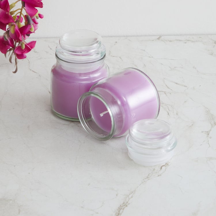 Colour Connect Set of 2 Lavender Scented Jar Candles