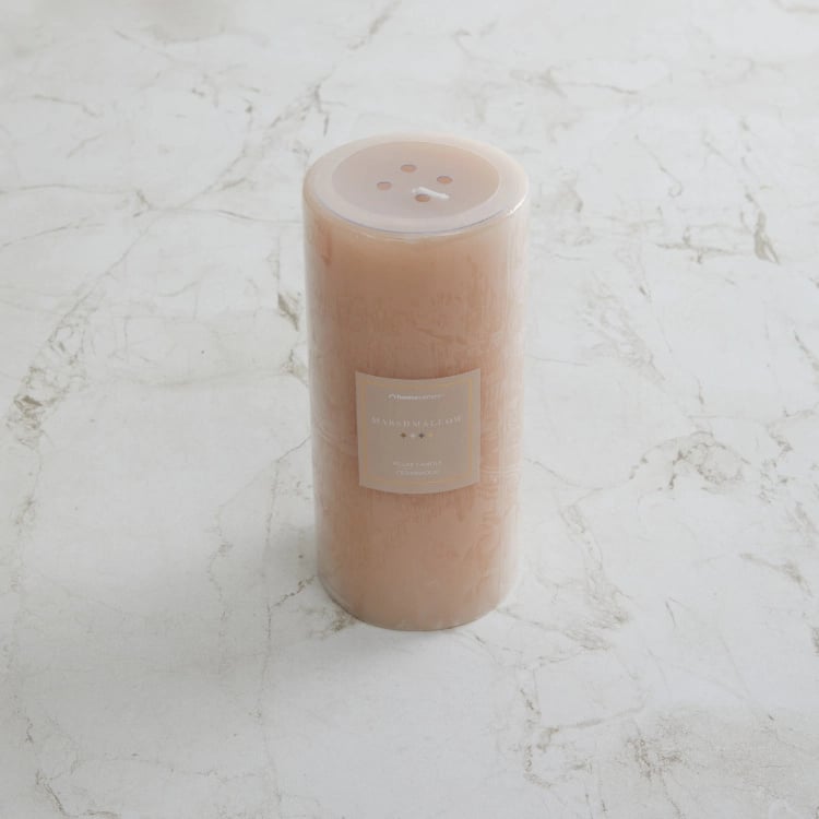 Marshmallow Cedarwood Scented Pillar Candle