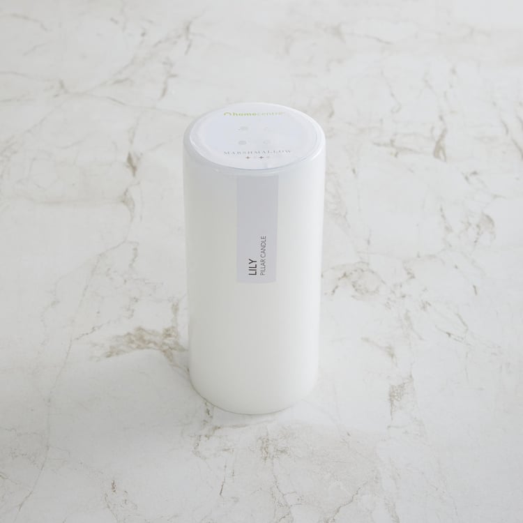 Marshmallow Lily Scented Pillar Candle