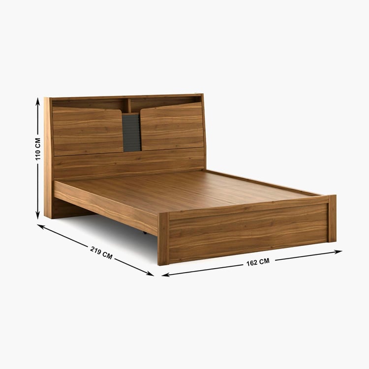 Quadro Flex Queen Bed - Brown