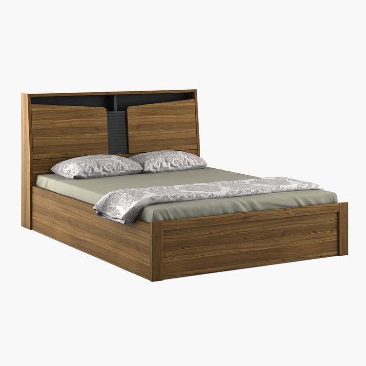 Quadro Flex Queen Bed with Box Storage - Brown