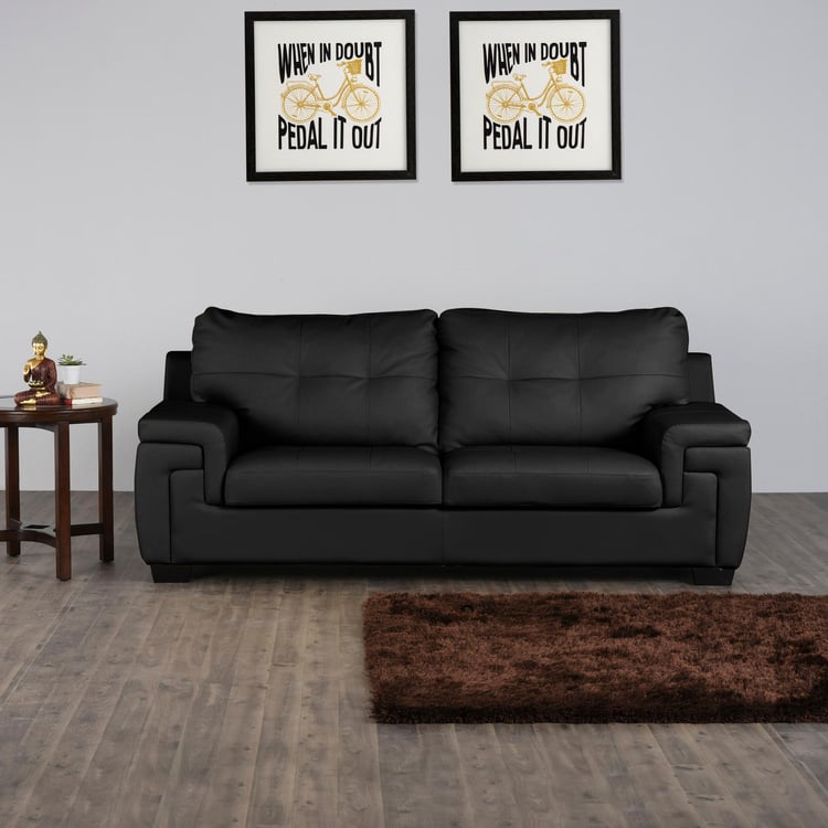 Kassel 3-Seater Sofa - Black