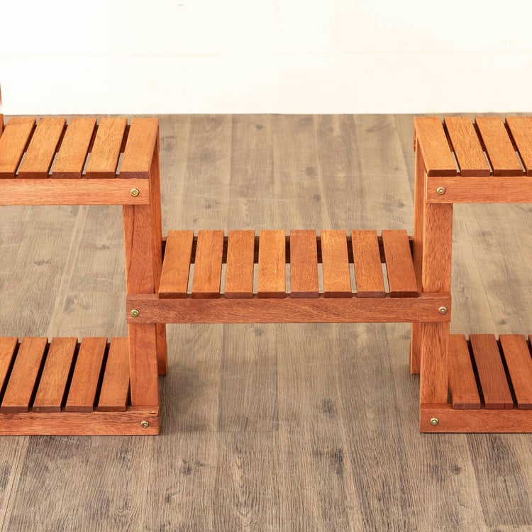 Juliet Solid Wood Ladder Planter Stand - Brown