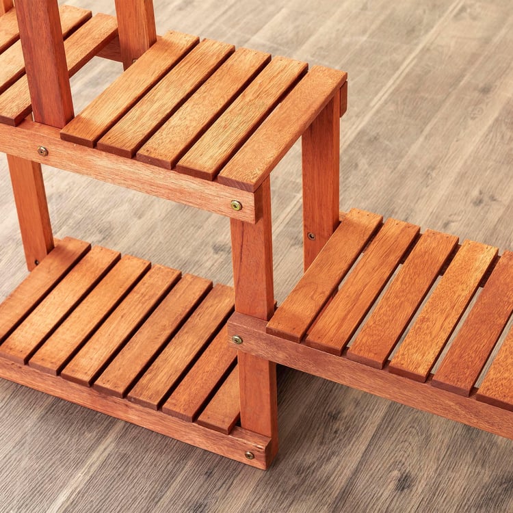 Juliet Solid Wood Ladder Planter Stand - Brown