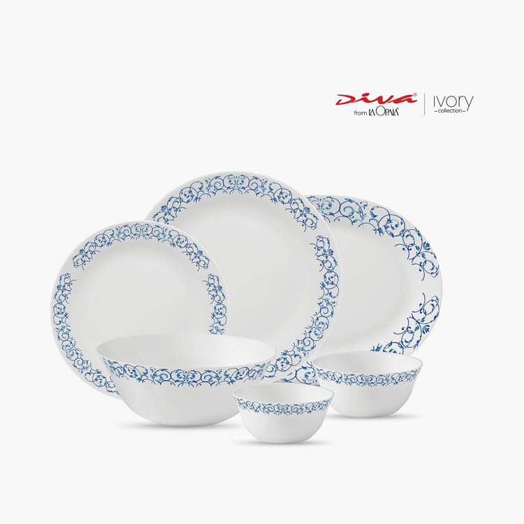 SOLITAIRE Ivory 27Pcs Opalware Dinner Set