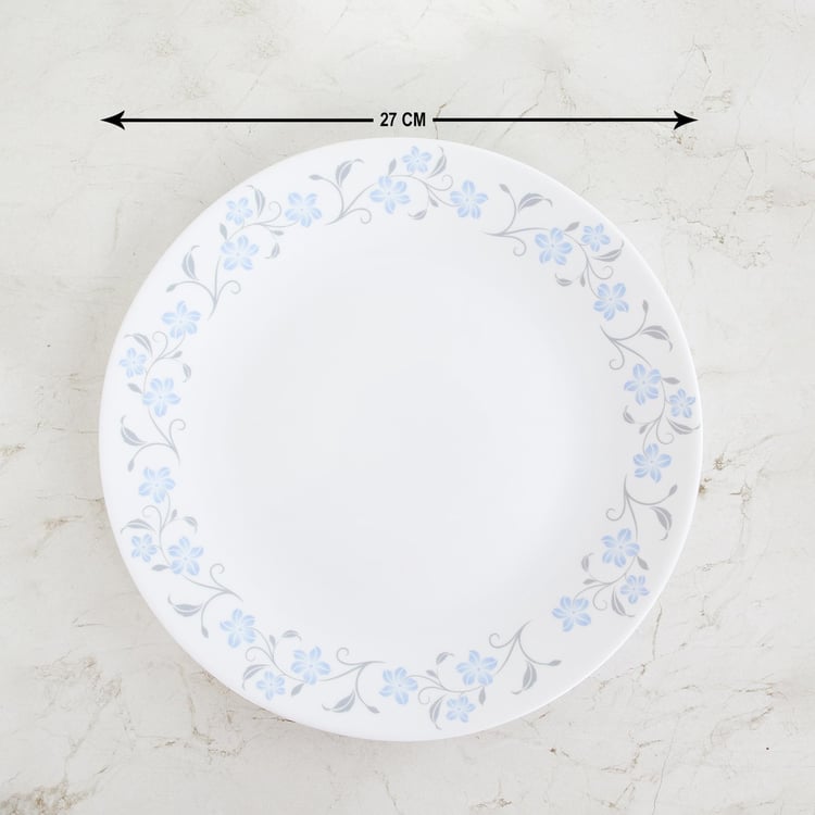 SOLITAIRE Grace Blue Ivory Printed Dinner Plate