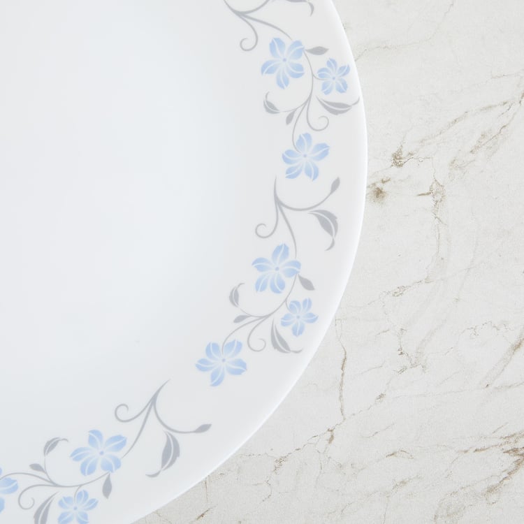 SOLITAIRE Grace Blue Ivory Printed Dinner Plate