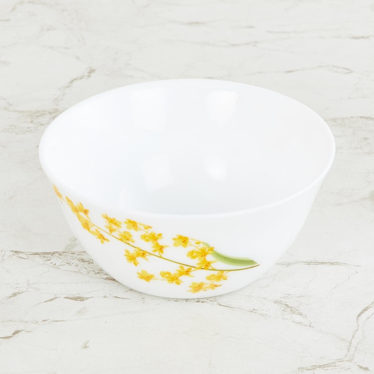 SOLITAIRE Yellow Grace Floral Print Soup Bowl