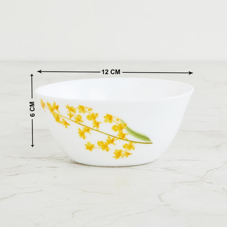 SOLITAIRE Yellow Grace Floral Print Soup Bowl