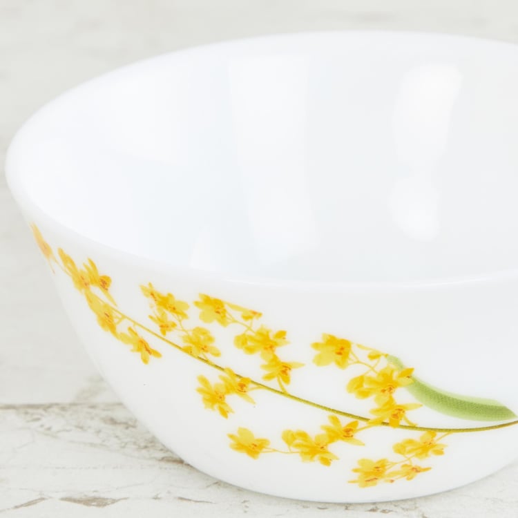 SOLITAIRE Yellow Grace Floral Print Soup Bowl