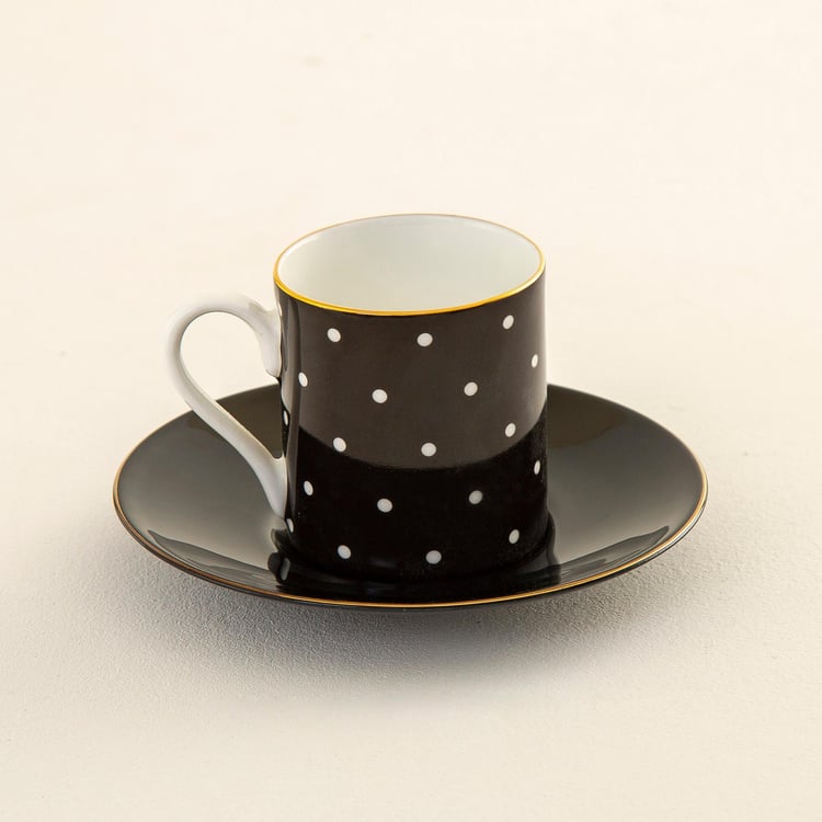 Andrey Polka Dot Bone China Cup and Saucer